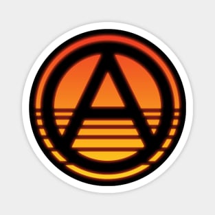 Anarchy Synthwave Sun Magnet